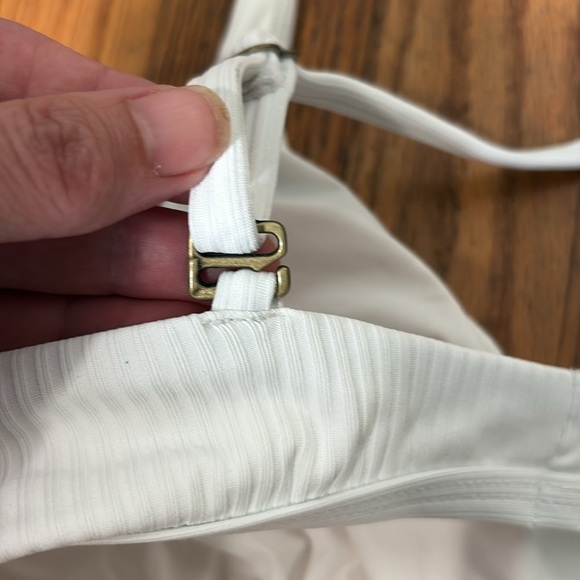 Andie Valencia Bikini Top Ribbed White size‎ S M NWT - Picture 6 of 7